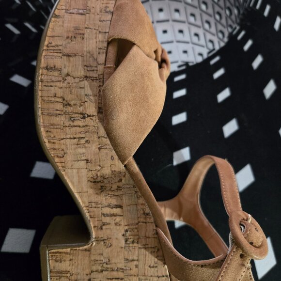 Sandals Cork Tan Never Worn Size 38 US 7.5/8 - Picture 2 of 5